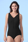 ECUPPER Button-Front Backless Monokini