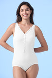 ECUPPER Button-Front Backless Monokini