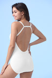 ECUPPER Button-Front Backless Monokini